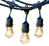 14 ft. Patio String Lights -10 Clear S14 Bulbs Included - Commercial Grade - Nostalgicbulbs.com