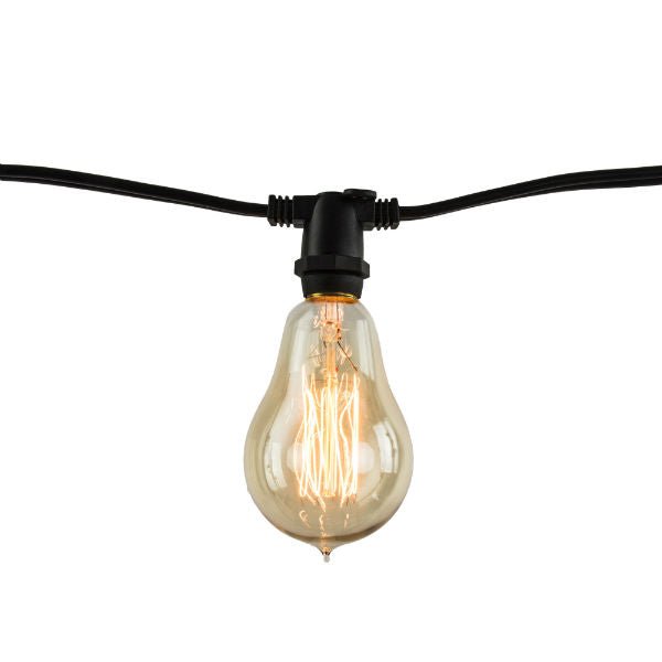 14 ft. String Patio Lights - Candelabra (E12) Base - With Nostalgic Bulbs - Nostalgicbulbs.com