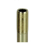 16 Inch Brass Plated Finish Pipe with 1/8 IPS - Thread - Nostalgicbulbs.com