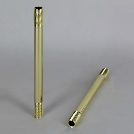 16 Inch Brass Plated Finish Pipe with 1/8 IPS - Thread - Nostalgicbulbs.com