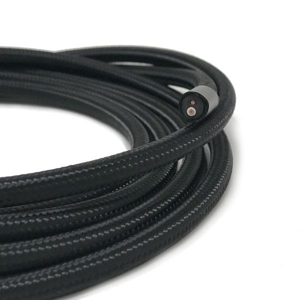 2 conductor black round cloth covered cord - 100 ft. Spool - Nostalgicbulbs.com