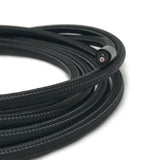 2 conductor black round cloth covered cord - Per ft. - Nostalgicbulbs.com