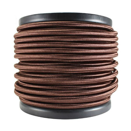 3 Conductor Bronze Rayon Covered Cord - 100 ft. Spool - Nostalgicbulbs.com