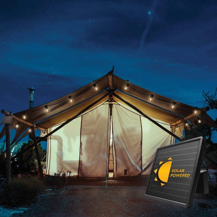 35 ft. Solar LED String Patio Lights - 15 Sockets (E26) - With Remote Control - Nostalgicbulbs.com