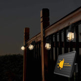 35 ft. Solar LED String Patio Lights - 15 Sockets (E26) - With Remote Control - Nostalgicbulbs.com