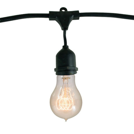 48 ft. Patio String Lights - 15 Sockets (E26) - Nostalgic Loop Bulbs - Nostalgicbulbs.com