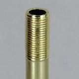 8 Inch Brass Plated Finish Pipe with 1/8 IPS - Thread - Nostalgicbulbs.com