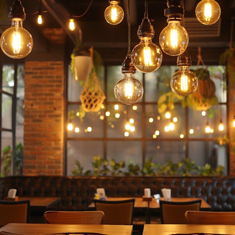 LED Edison Bulbs in a dining space