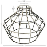 Antique Brass Light Bulb Basket Style Cage - Large Washer Mount - Nostalgicbulbs.com