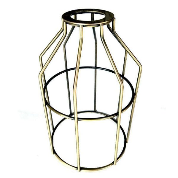 Antique Brass Light Bulb Cage - Guard for UNO Sockets - Nostalgicbulbs.com