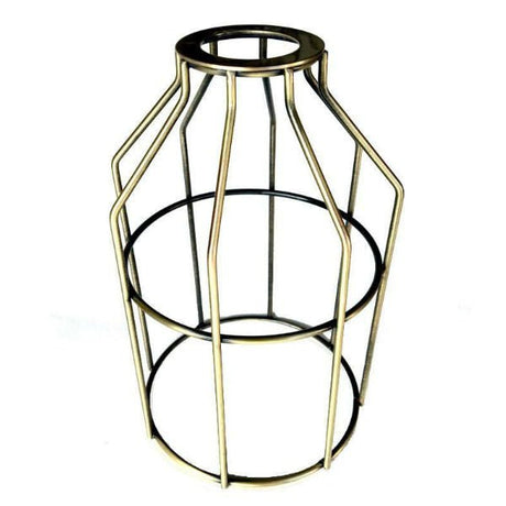 Antique Brass Light Bulb Cage - Large Washer Mount - Nostalgicbulbs.com