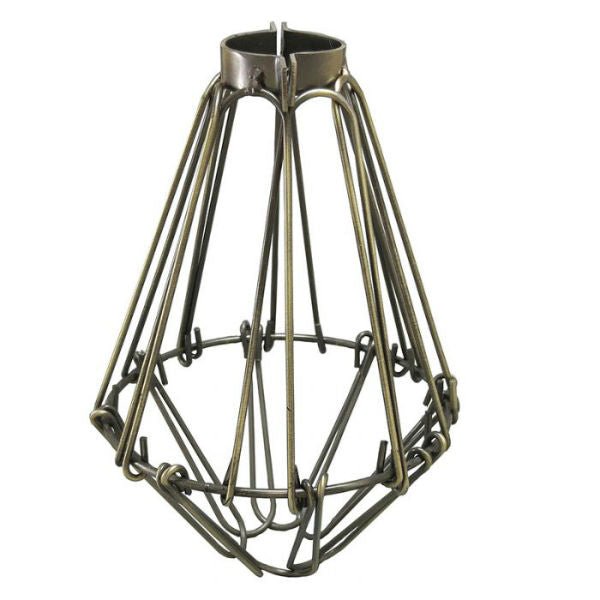 Antique Brass Small Wire Lamp Guard - Cage - Nostalgicbulbs.com