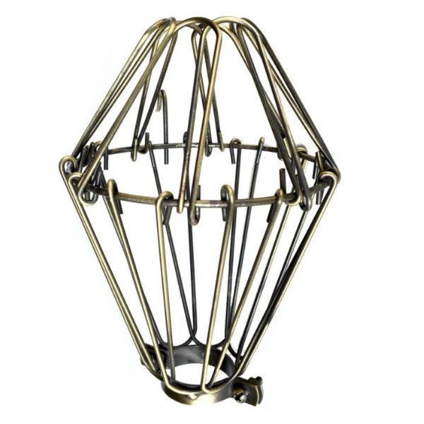 Antique Brass Small Wire Lamp Guard - Cage - Nostalgicbulbs.com