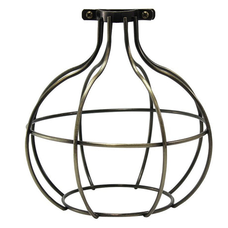Antique Brass Sphere Style Premium Bulb Cage - Nostalgicbulbs.com