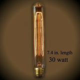 Beacon Tube Nostalgic Bulb - 30 Watt - 7.4 in. Length - Amber - Nostalgicbulbs.com