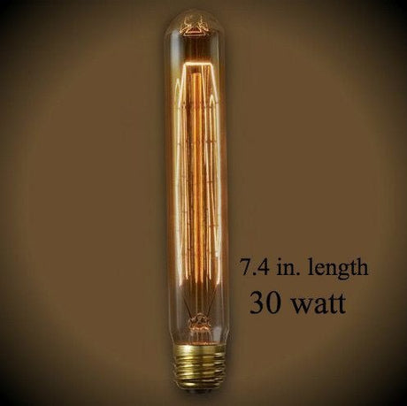 Beacon Tube Nostalgic Bulb - 30 Watt - 7.4 in. Length - Amber - Nostalgicbulbs.com