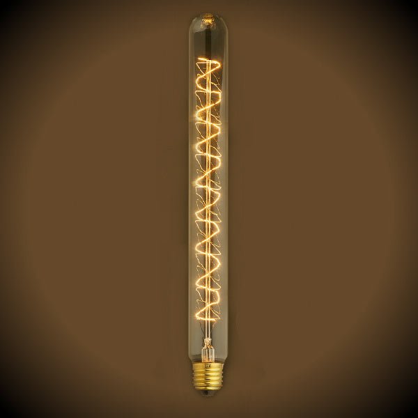 Beacon Tube Nostalgic Bulb - 40 Watt - 10.75 in. Length - Amber - Nostalgicbulbs.com