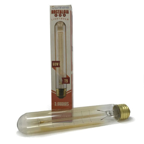 Beacon Tube Nostalgic Bulb - 60 Watt - 7.4 in Length - Amber - Nostalgicbulbs.com