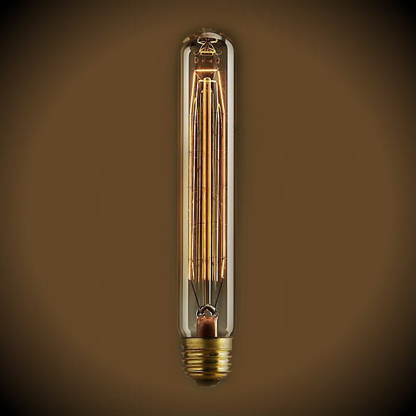 Beacon Tube Nostalgic Bulb - 60 Watt - 7.4 in Length - Amber - Nostalgicbulbs.com