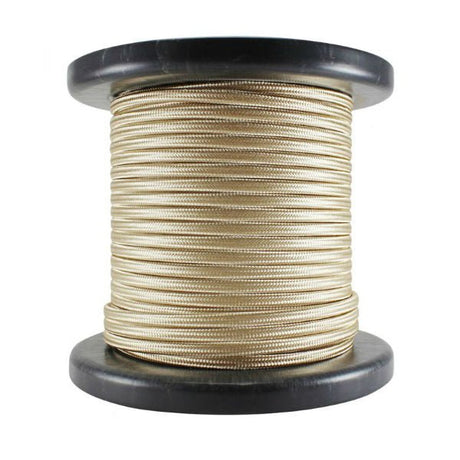 Beige Sand Cloth-Covered Parallel Wire - 100 foot spool - Nostalgicbulbs.com