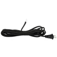 Black Cloth Parallel SPT-2 Cord with molded Plug - 16 ft. - Nostalgicbulbs.com