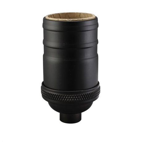 Black Finish Heavy Wall Solid Brass Socket - Nostalgicbulbs.com