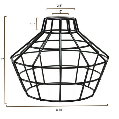 Black Light Bulb Basket Style Cage - Large Washer Mount - Nostalgicbulbs.com