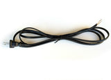 Black Parallel Cord set with molded Plug - 8 ft. - 16 ft. - Nostalgicbulbs.com