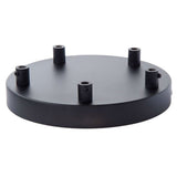 Black Rounded 5 Hole Ceiling Canopy Kit 8" - Nostalgicbulbs.com