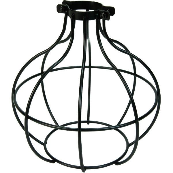 Black Sphere Style Bulb Guard | Metal Light Bulb Cage – Nostalgicbulbs.com