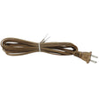 Bronze Parallel Cord set with molded Plug - 8 ft. - 10 ft. - Nostalgicbulbs.com