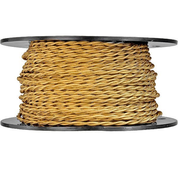 Bronze Twisted cloth wire - 20 AWG - 250 ft. Spool - Nostalgicbulbs.com