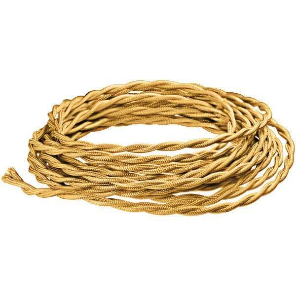 Bronze Twisted cloth wire - Per ft. 20 AWG - Nostalgicbulbs.com