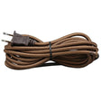 Brown Cloth Covered Cord with molded Plug - 10 ft. - Nostalgicbulbs.com