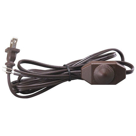 Brown Parallel Cord set with Full Range dimmer switch - 11 ft. - Nostalgicbulbs.com
