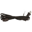 Brown Parallel Cord set with on/off line switch and Plug - 9 ft. - Nostalgicbulbs.com