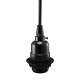 Classic Black Bare Socket Pendant Light - Nostalgicbulbs.com