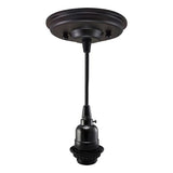 Classic Black Bare Socket Pendant Light - Nostalgicbulbs.com