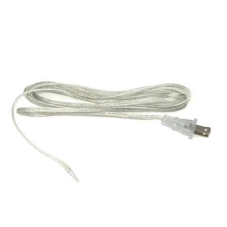 Clear Parallel Cord set with molded Plug - 8 ft. - 10 ft. - Nostalgicbulbs.com