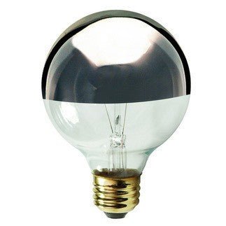 Clear Silver Bowl Globe Bulb - 40 Watts - Nostalgicbulbs.com