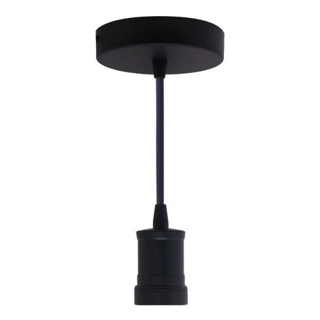 Contemporary Black Socket Pendant Light - 10 ft. Cord - Nostalgicbulbs.com