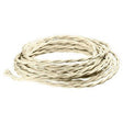 Cream Twisted cloth wire - Per ft - 18 AWG - Nostalgicbulbs.com