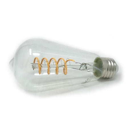 Curved LED Spiral Filament Edison Bulb - 4 Watt - 2200K - Nostalgicbulbs.com