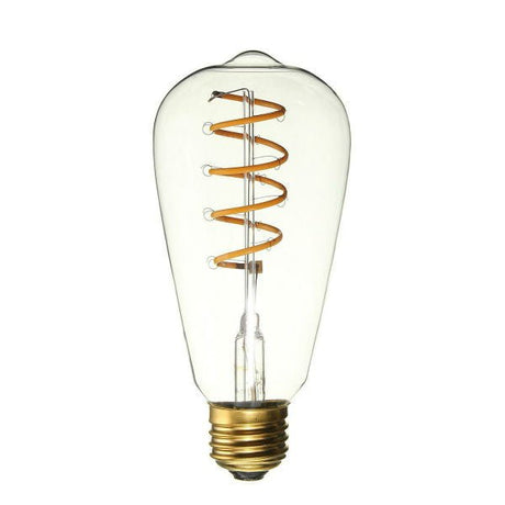 Curved LED Spiral Filament Edison Bulb - 4 Watt - 2200K - Nostalgicbulbs.com