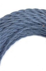 Denim Cotton Covered Twisted Wire- Per ft. - 18 AWG - Nostalgicbulbs.com