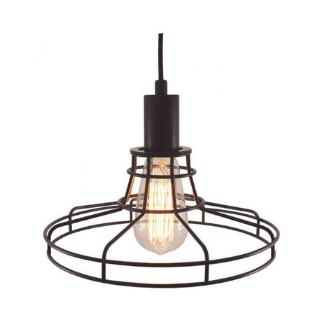 Edison Black Pendant Lamp with Metro Style Cage - Nostalgicbulbs.com