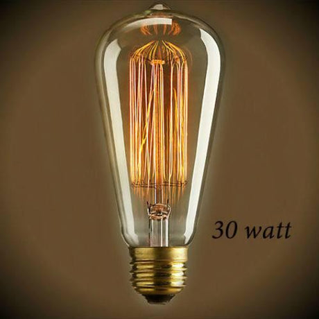 Edison Bulb - 30 Watt - 5.5 in. Length - Squirrel Cage Filament - Clear - Nostalgicbulbs.com