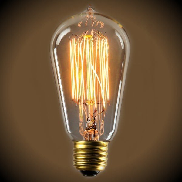 Edison Bulb - 40 Watt - 4.95 In. Length - Squirrel Cage Filament - Clear - Nostalgicbulbs.com