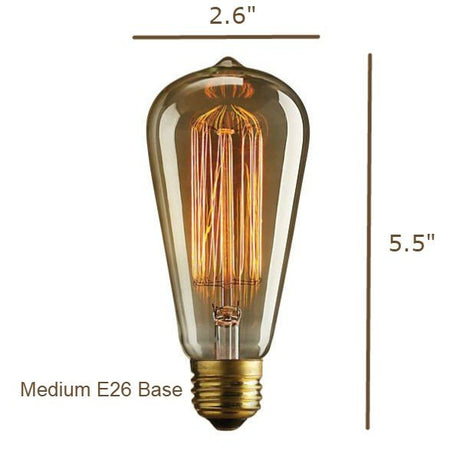 Edison Bulb - 40 Watt - 5.5 In. Length - Squirrel Cage Filament - Clear - Nostalgicbulbs.com