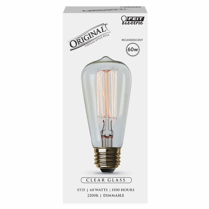 Edison Bulb - 60 Watt - 4.3 In. Length - Squirrel Cage Filament - Clear - Nostalgicbulbs.com